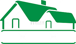 绿色卡通手绘小区商店图标