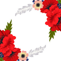 矢量鲜花边框