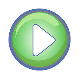 绿色卡通播放器素材