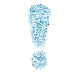 卡通雪花叹号