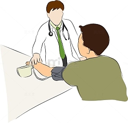 给男子检查血压的医生