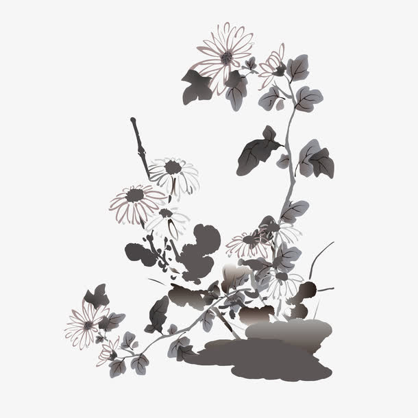 关键词 : 矢量图,海报底纹,国画菊花,水墨画,水墨菊花,菊花,国画[声明