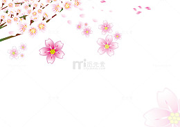 免扣手绘桃花