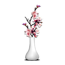 桃花瓶素材