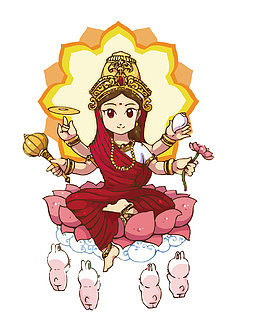 矢量印度梵天
