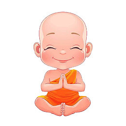 卡通小僧人插图
