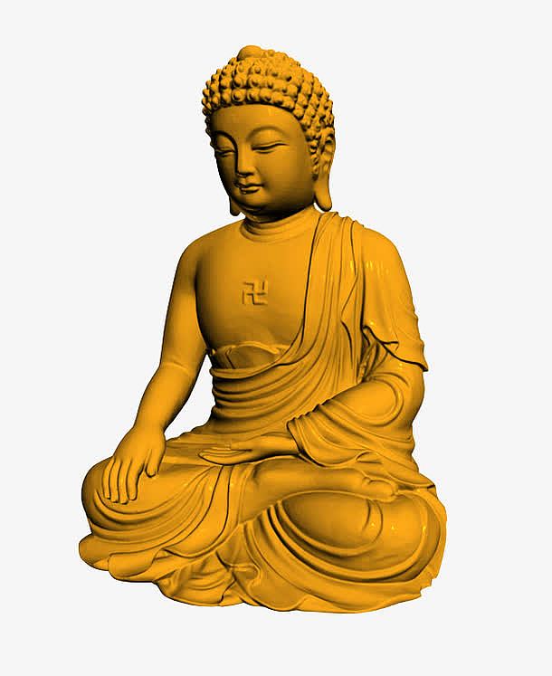 3D建模风格释迦牟尼佛坐像
