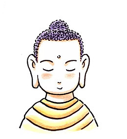 插画可爱风释迦牟尼佛画像