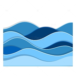 蓝色大波浪线条背景