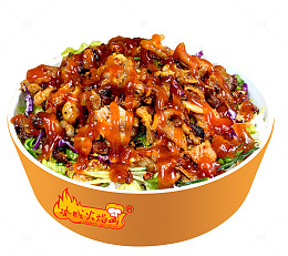 香喷喷的蜜汁土耳其烤肉饭摄影