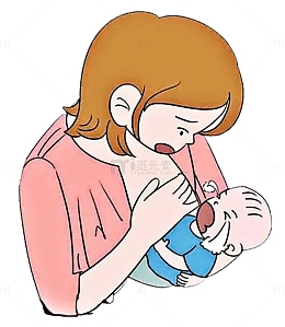 卡通哭闹的婴儿PNG漫画
