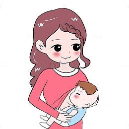 卡通宝宝吃奶
