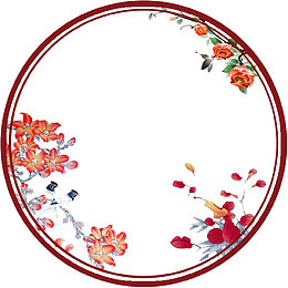 圆形水墨中国风书签