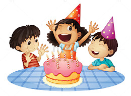 正在过生日的小孩