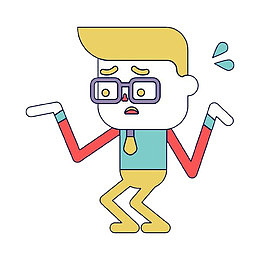 焦虑流汗的男子