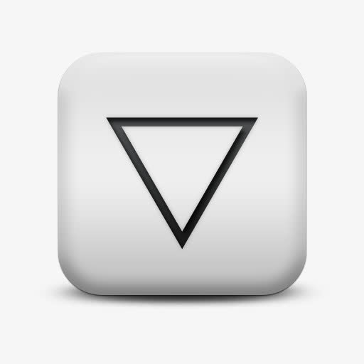 不光滑的白色的广场图标箭头三角