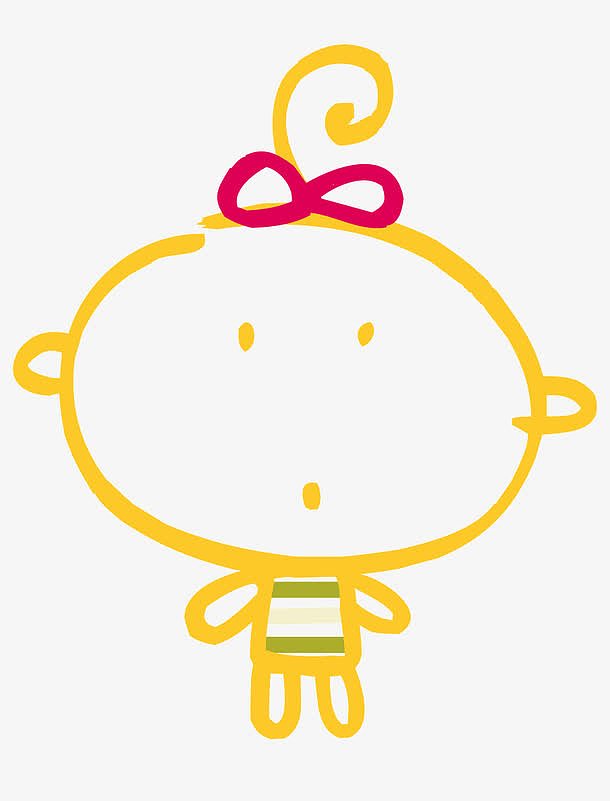 关键词 : 宝宝,娃娃,可爱的娃娃,蝴蝶结,黄色,矢量素材,卡通小人,矢量