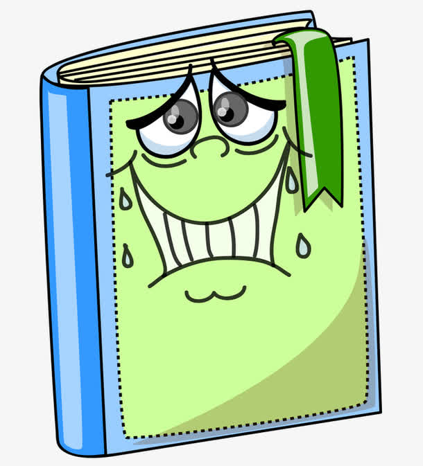 矢量卡通文具表情焦急