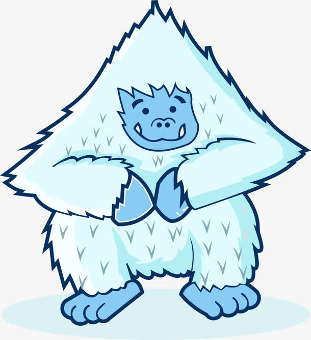 蓝色卡通雪怪