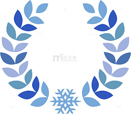 蓝色雪花草圈