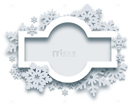 灰色雪花标签