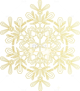 金色闪耀雪花