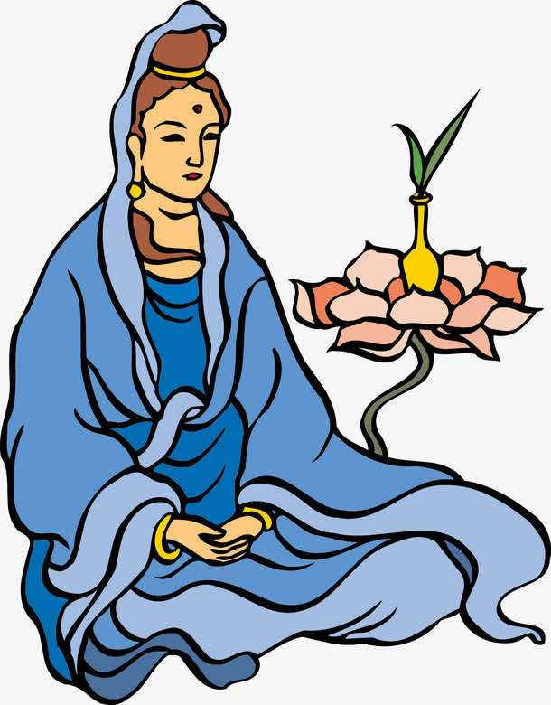 观世音矢量人物图