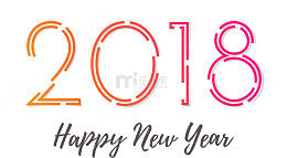 2018线条数字