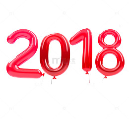 2018红色气球字体