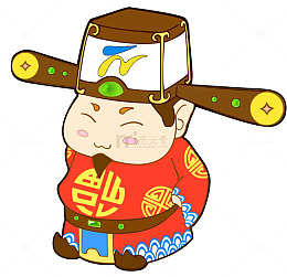 2018狗年财神爷插画海报设计