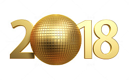 2018金色艺术字