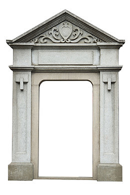 民族文化石雕花纹门框