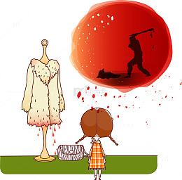 血腥真相动物卡通矢量