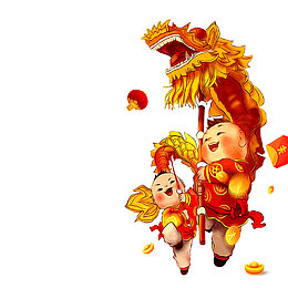 过年舞龙素材