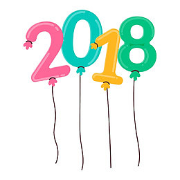 卡通2018字体设计素材