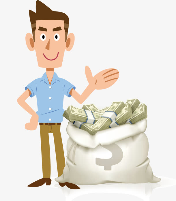 矢量人物素材炫富