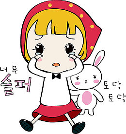 女孩和小兔子
