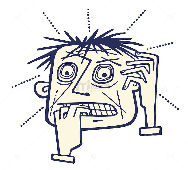 着急抓耳挠腮的脸