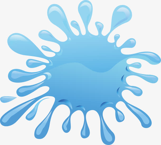 蓝色水花元素免抠素材免费下载_觅元素51yuansu.com