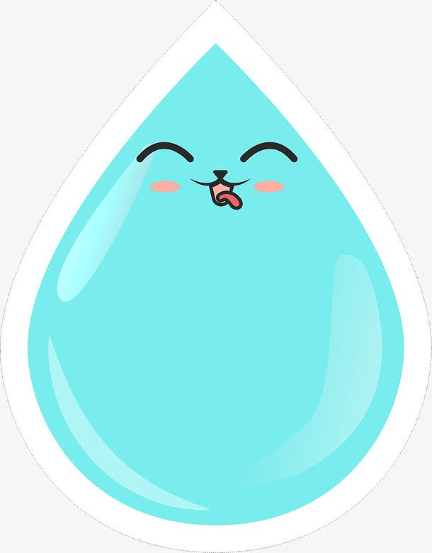 蓝色可爱的水滴