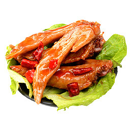 产品实物美味生菜卤鸡翅