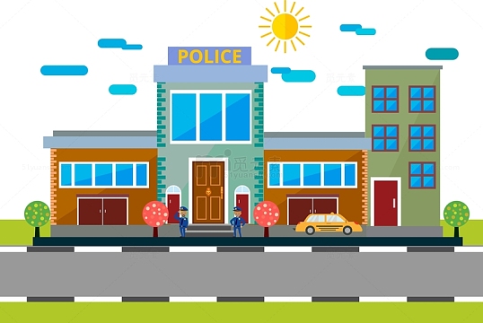 彩绘警察局