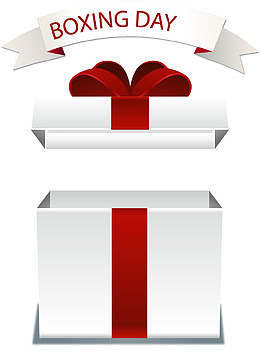 矢量手绘打开的礼盒