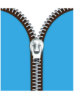 蓝色创意拉链设计图
