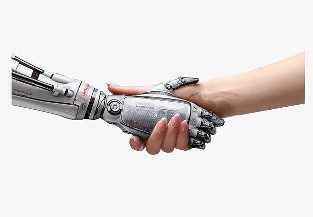 与机器人握手