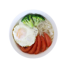 番茄鸡蛋汤面美食一碗