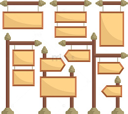 矢量手绘路牌