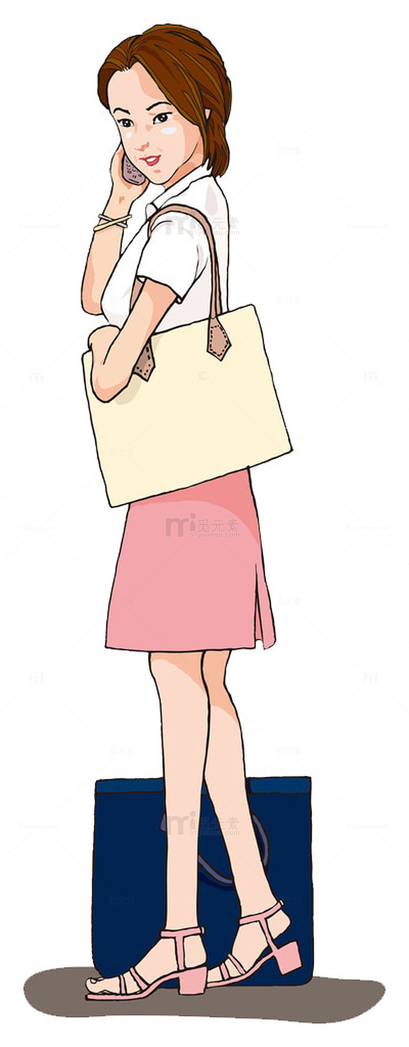 使用手机的女子