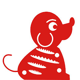 中国风红色狗年剪纸新春窗花装饰