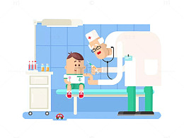 儿童预防接种打针漫画